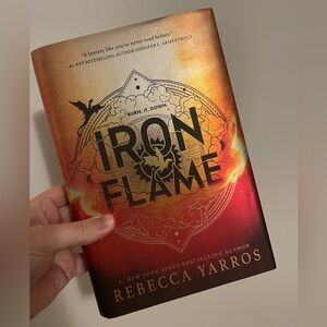 Iron Flame by Rebecca Yarros Book with Black Splayed Edges